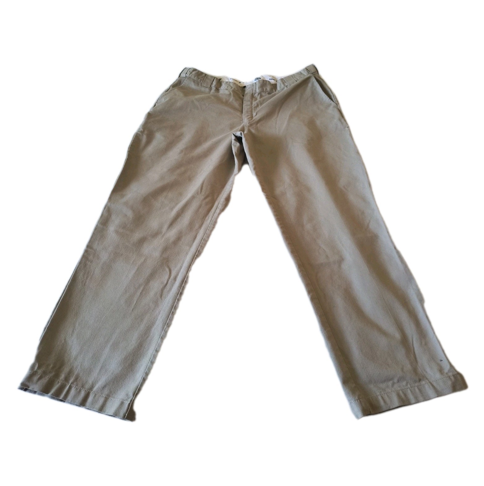 Dickies Mens Flex Chino Pants 42/31 Relaxed Straight Flat Front Side Pocket READ