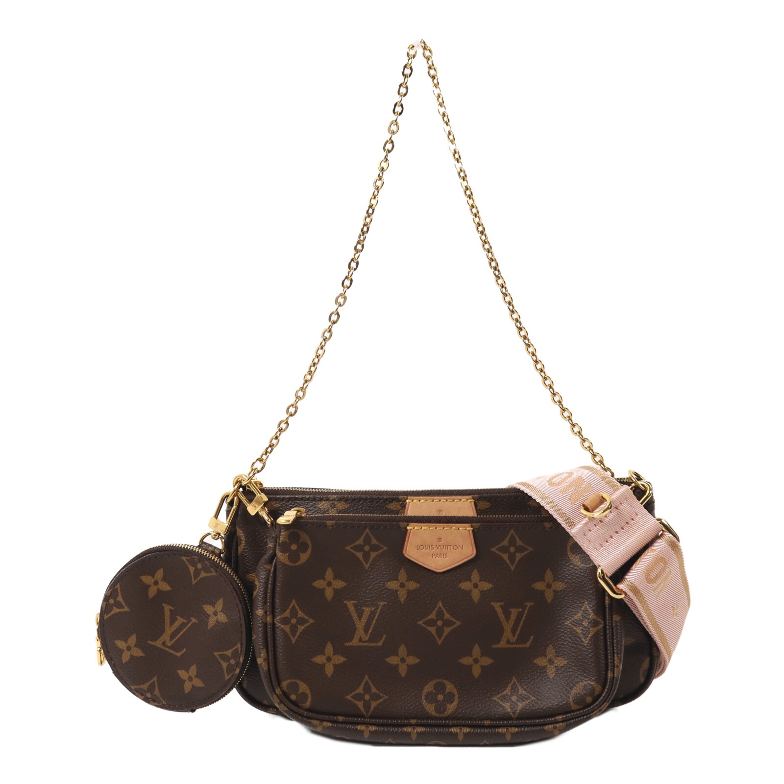 LOUIS VUITTON LV GHW Multi Pochette Accessoires 2 Way Bag M44840 Monogram Brown