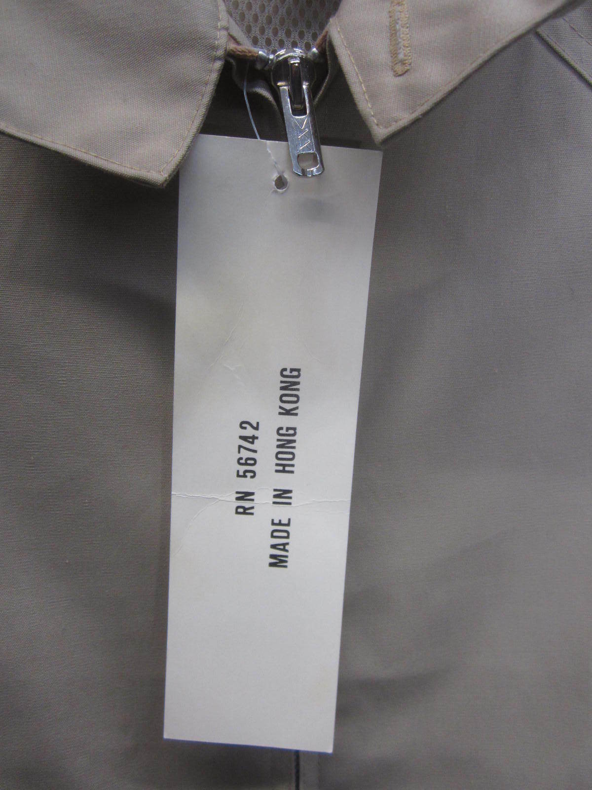 NWT Skids Drizzler Jacket windbreaker full zip beige polycotton sz M
