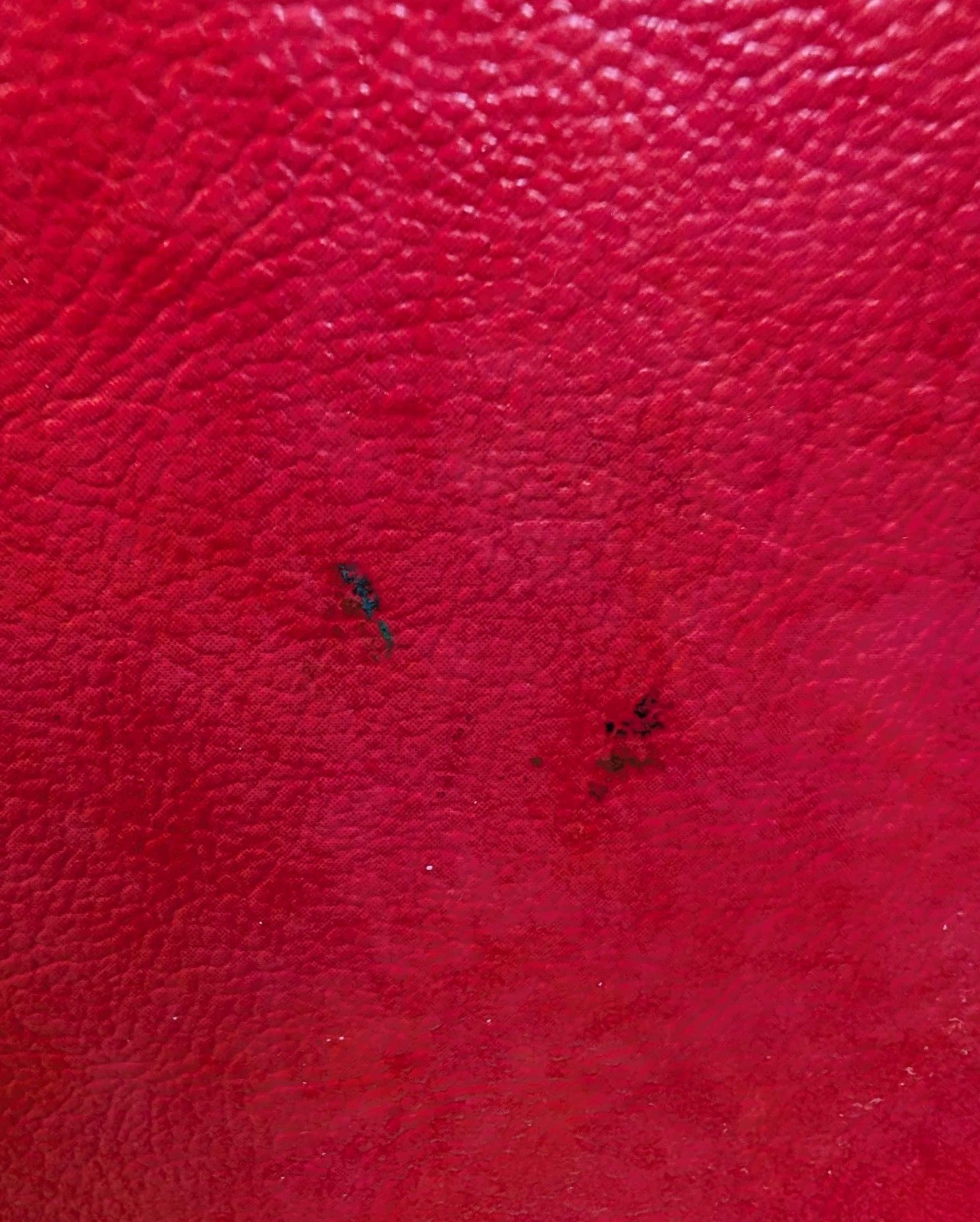 Vintage Samsonite Silhouette Red Vinyl Satchel 14.5in Boxy Tote Carry-on
