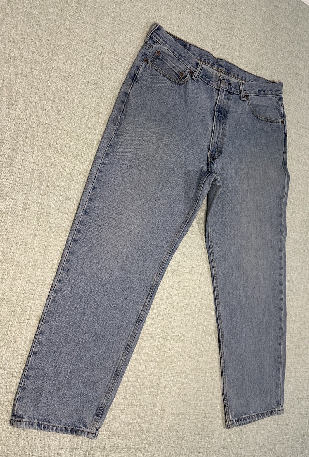 Levi’s 550 Relaxed Fit Medium Blue 100% Cotton Denim Jeans Men’s 36X30