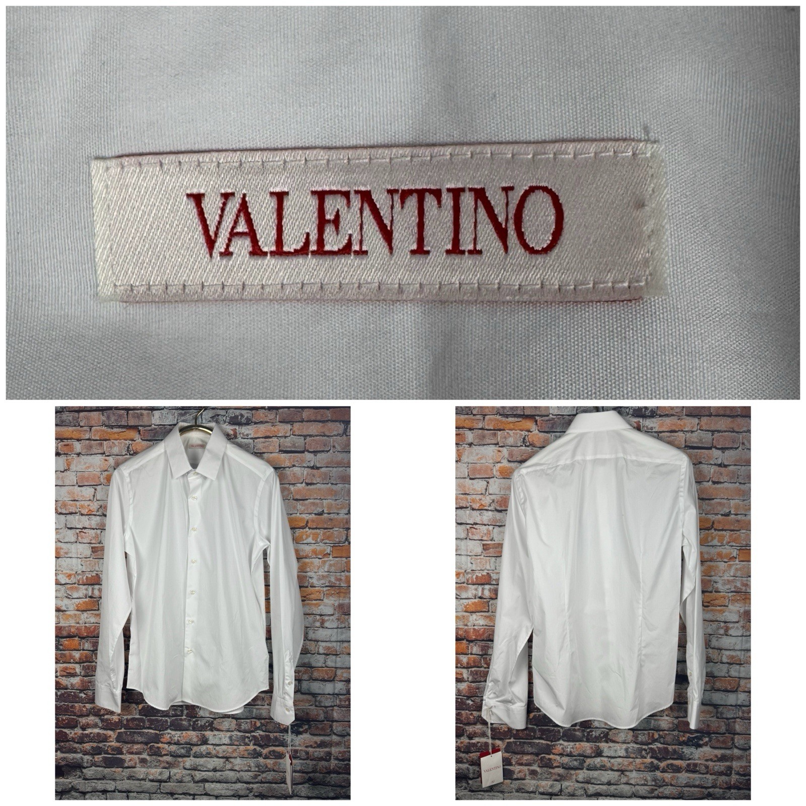 Valentino Garavani Men’s White Long Sleeve Button Front Dress Shirt 16.5-42 NWT