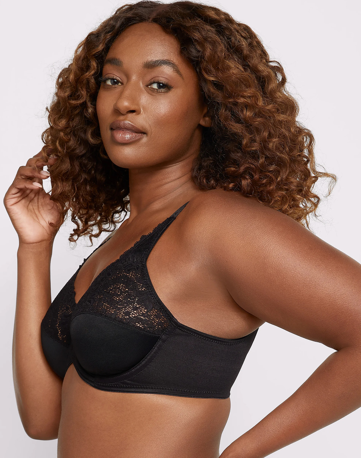 Lilyette Bali Minimizer Bra Tailored Lace Trim Women’s Shaping UW-Xtra LY0428