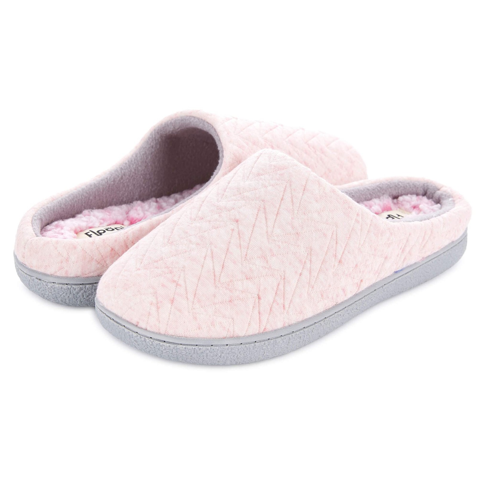 Floopi Slippers for Women Indoor Outdoor Faux Sherpa Fur Small, Pink-352