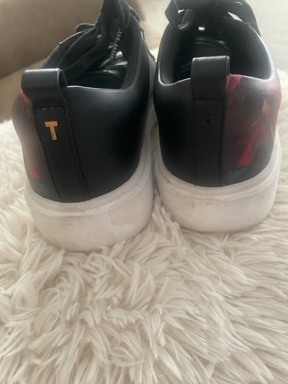 Ted Baker London Avery Platform Sneaker Multicolor Floral Lace-Up Low Top