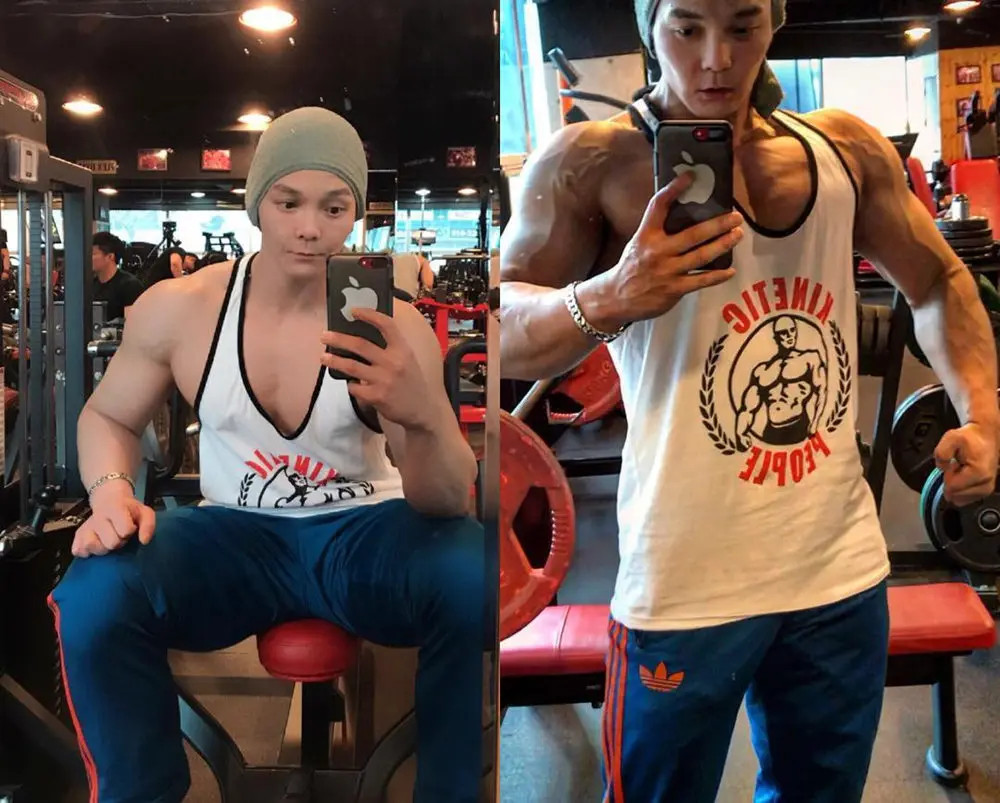 Men’s Gym Stringer Tank Top Cotton Sleeveless Bodybuilding Workout Vest