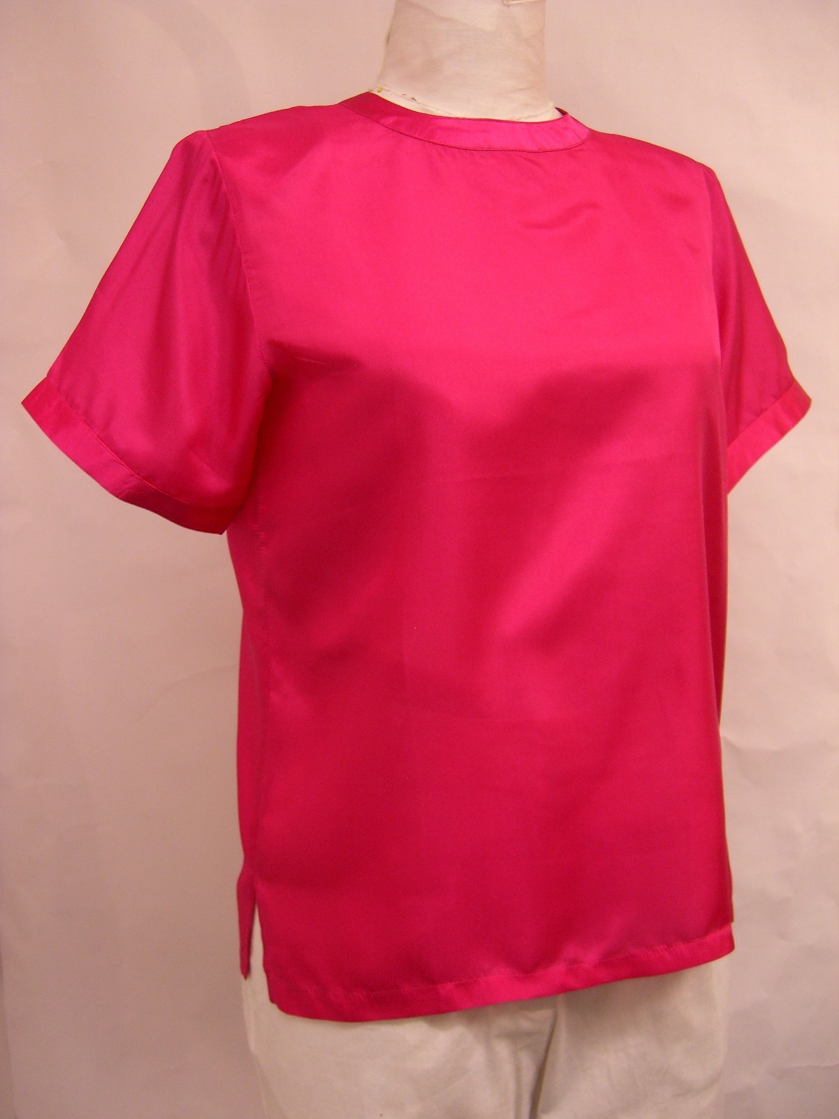 Maurada PURE SILK Plus Sz 1X-5X Ladies T-Top Blouse,Washable,Short Slv 14 COLORS