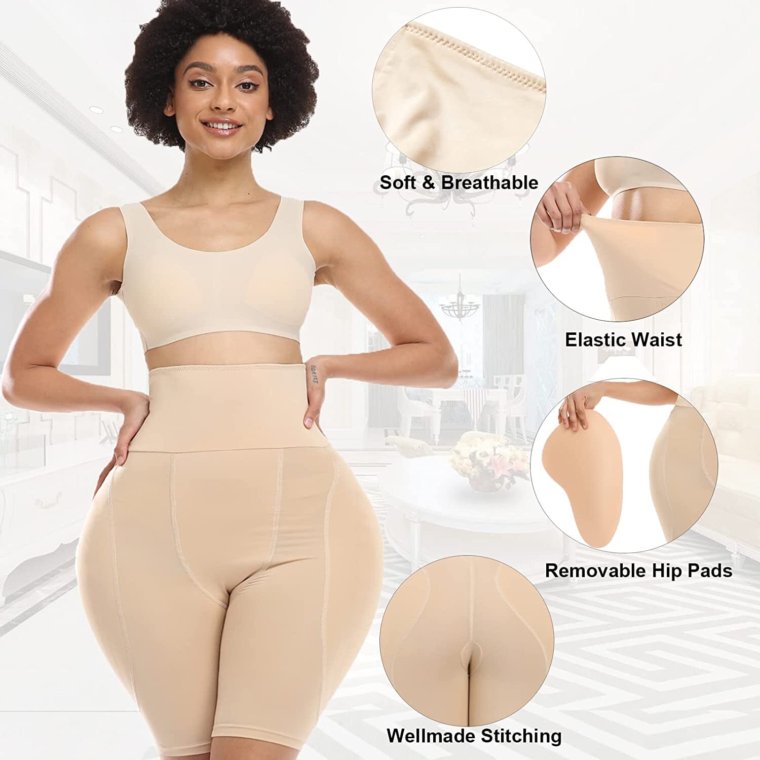 Crossdresser Hip Enhancer Padded Underwear With A Little Fake Ass Shorts Shaper