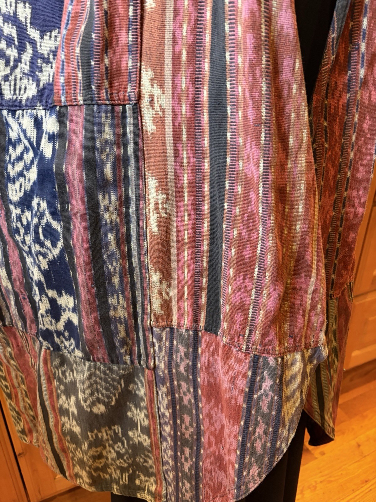 Art to Wear Vintage Ikat Kimono Patchwork Wild Woman Wild Thing Hand Made