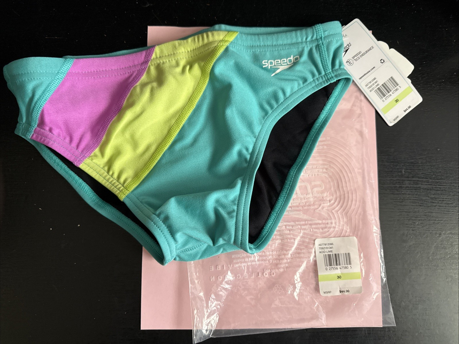 NWT! SPEEDO Eco Endurance VIBE COLLECTION Swim BRIEFS ~ 28 / 30 / 32 / 34 / 38