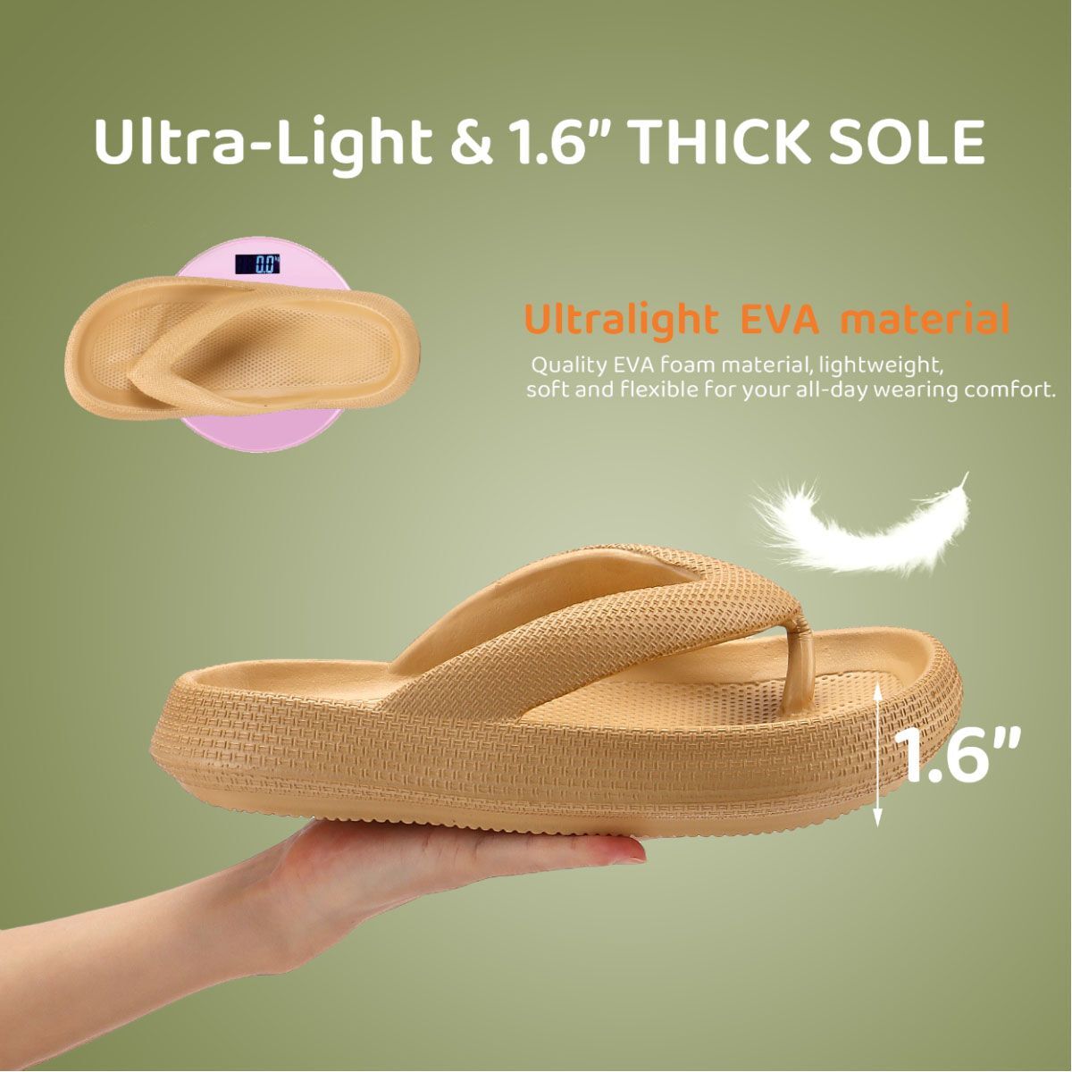 Pillow slippers Anti-Slip Sandals Soft Slippers Cloud Shower Home Hole Shoes
