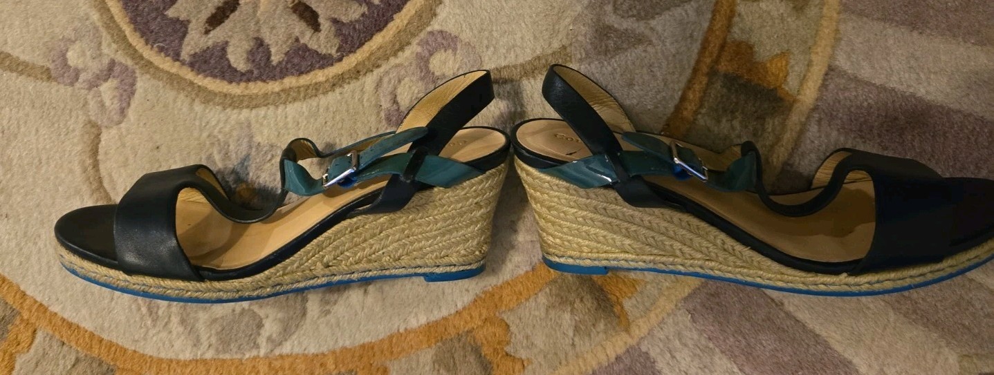 Cole Haan Leather Espadrilles In Shades of Blue Size 8.5M Women’s