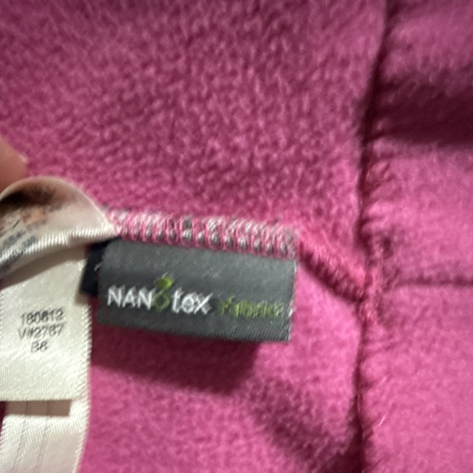 Lands’ End Pink Fleece Polyester Nanotex Scarf Wrap for Women Machine Washable