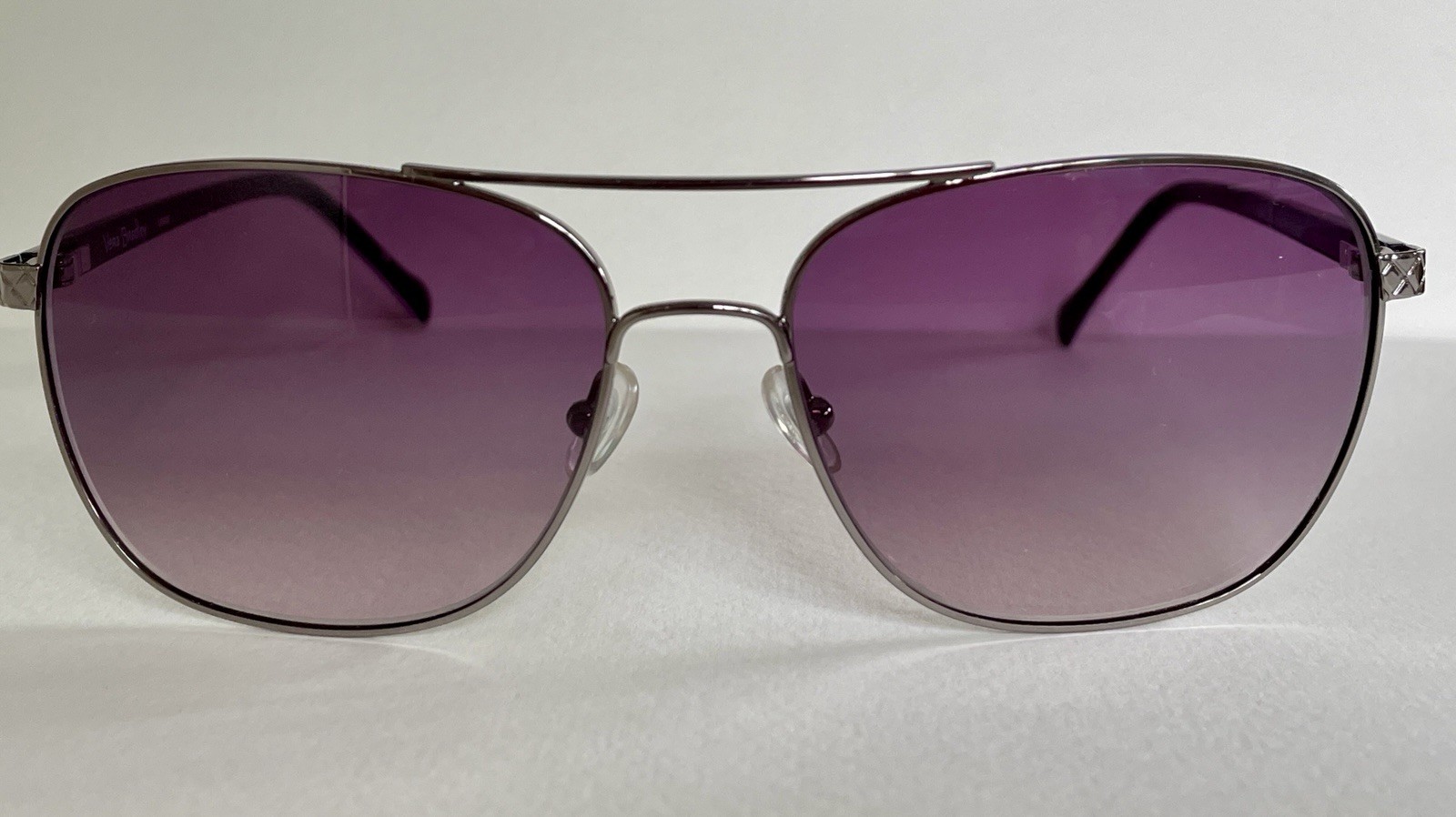 New Vera Bradley Letty Regal Rosette Gradient Purple Sunglasses With Case