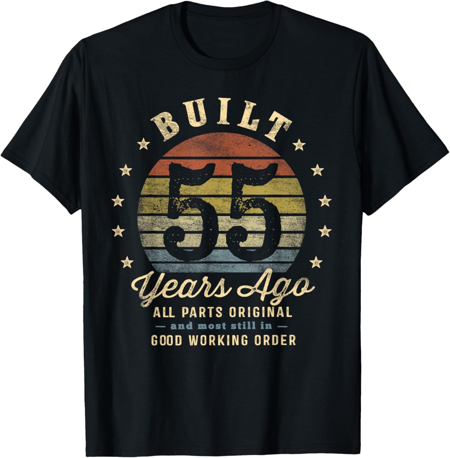Built 55 Years Ago – All Parts Original Gifts 55th Birthday T-Shirt