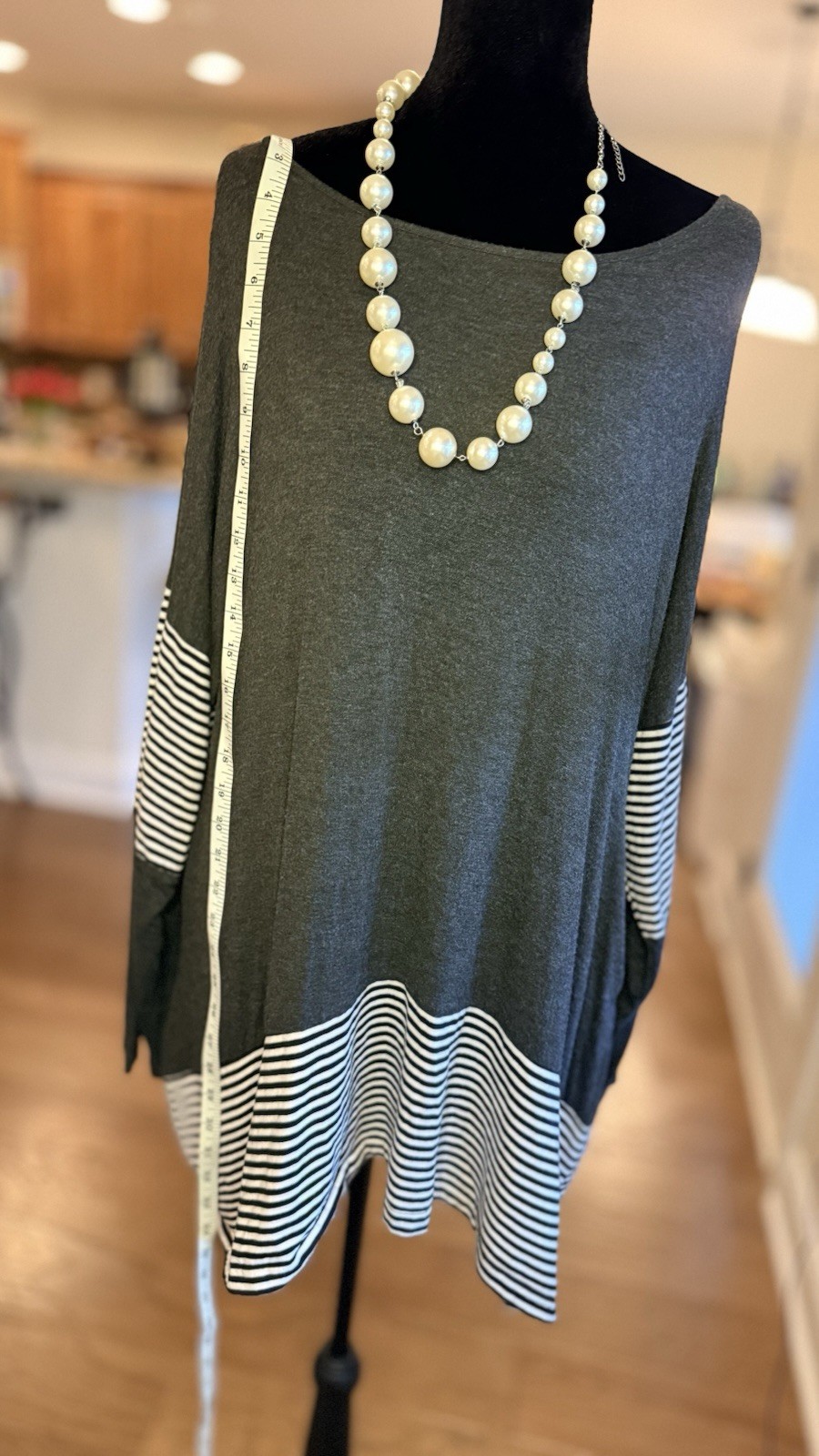 Mordemis XXL Asymmetrical Knit Tunic With Pockets Lite Weight Comfortable & Cute