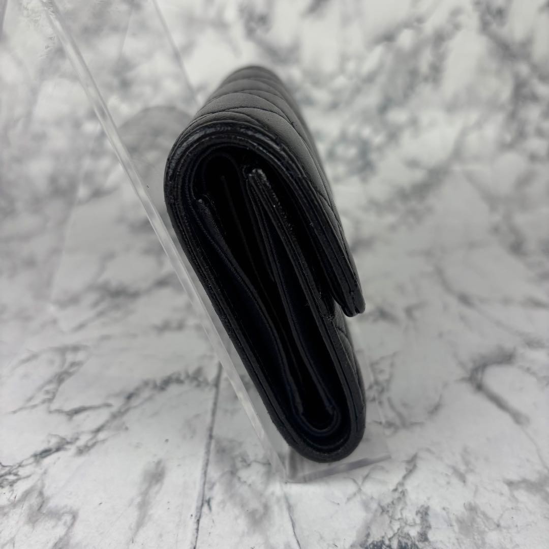 163 CHANEL Matelass lambskin tri fold wallet