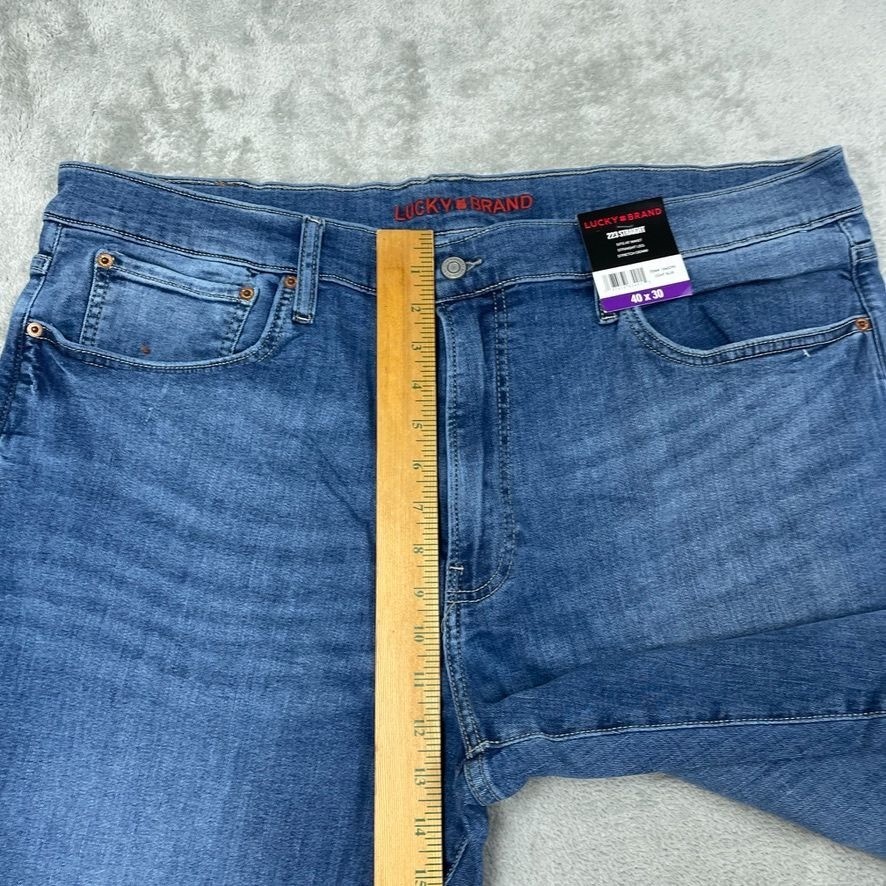 Lucky Brand 223 Straight Fit Jeans Mens 40×30 Stretch Denim Light Blue 6846