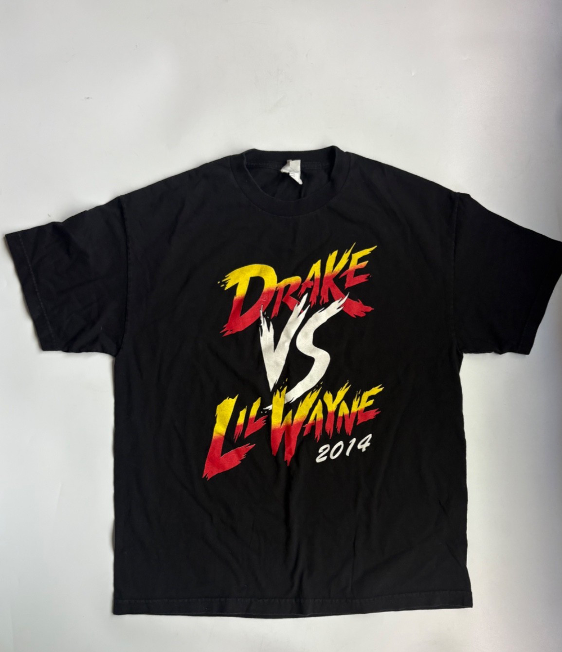 VTG Drake vs Lil Wayne 2014 Tour Shirt XL Alstyle Street Fighter Rap Tee OVO