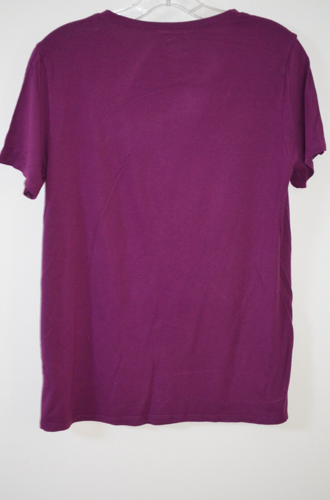 Eileen Fisher Purple 95% Viscose/5% Spandex Short Sleeve Knit Top Size S
