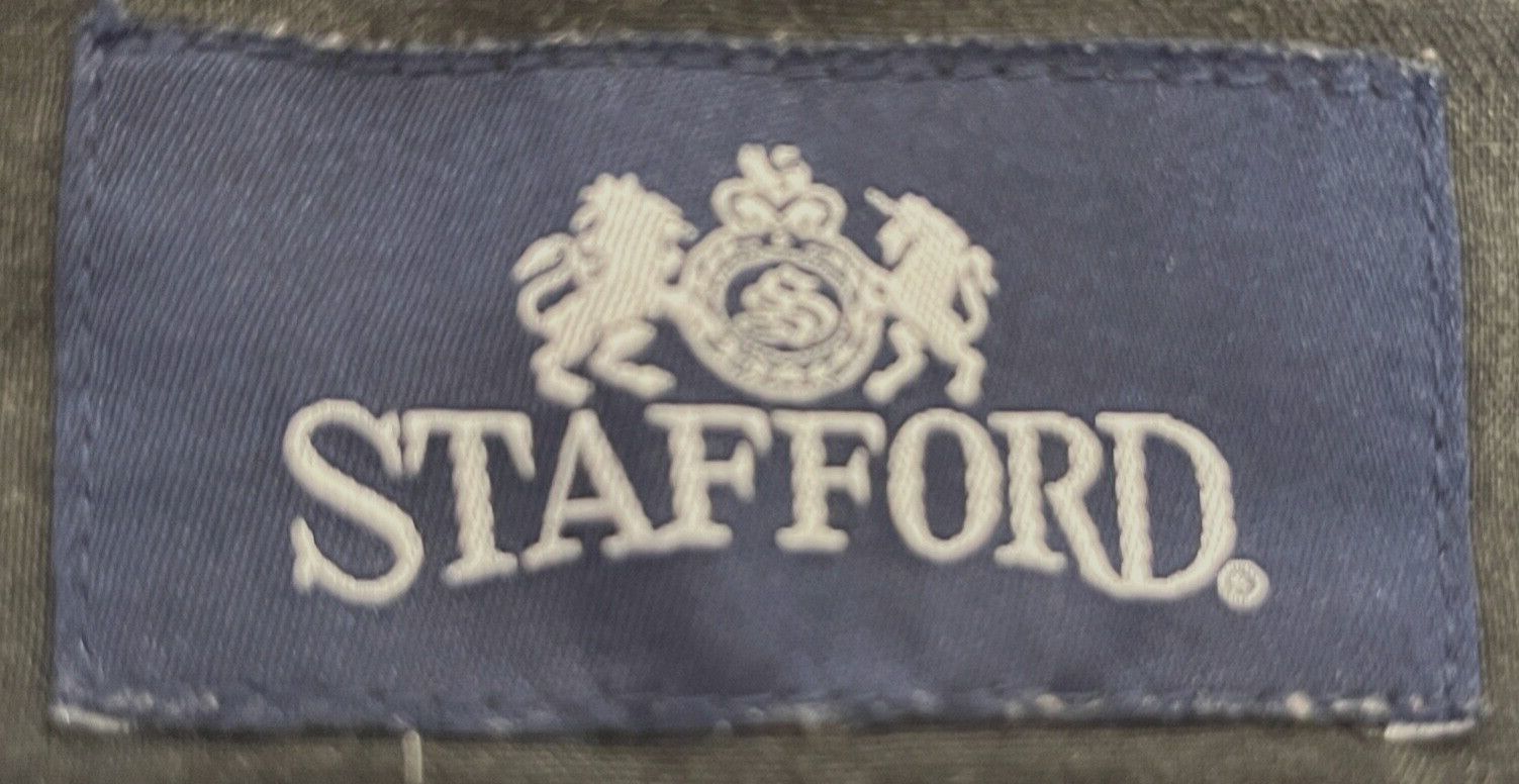 EUC Stafford Polyester/Worsted Wool Men’s Pants-Dress or Casual 34×29 Navy Blue