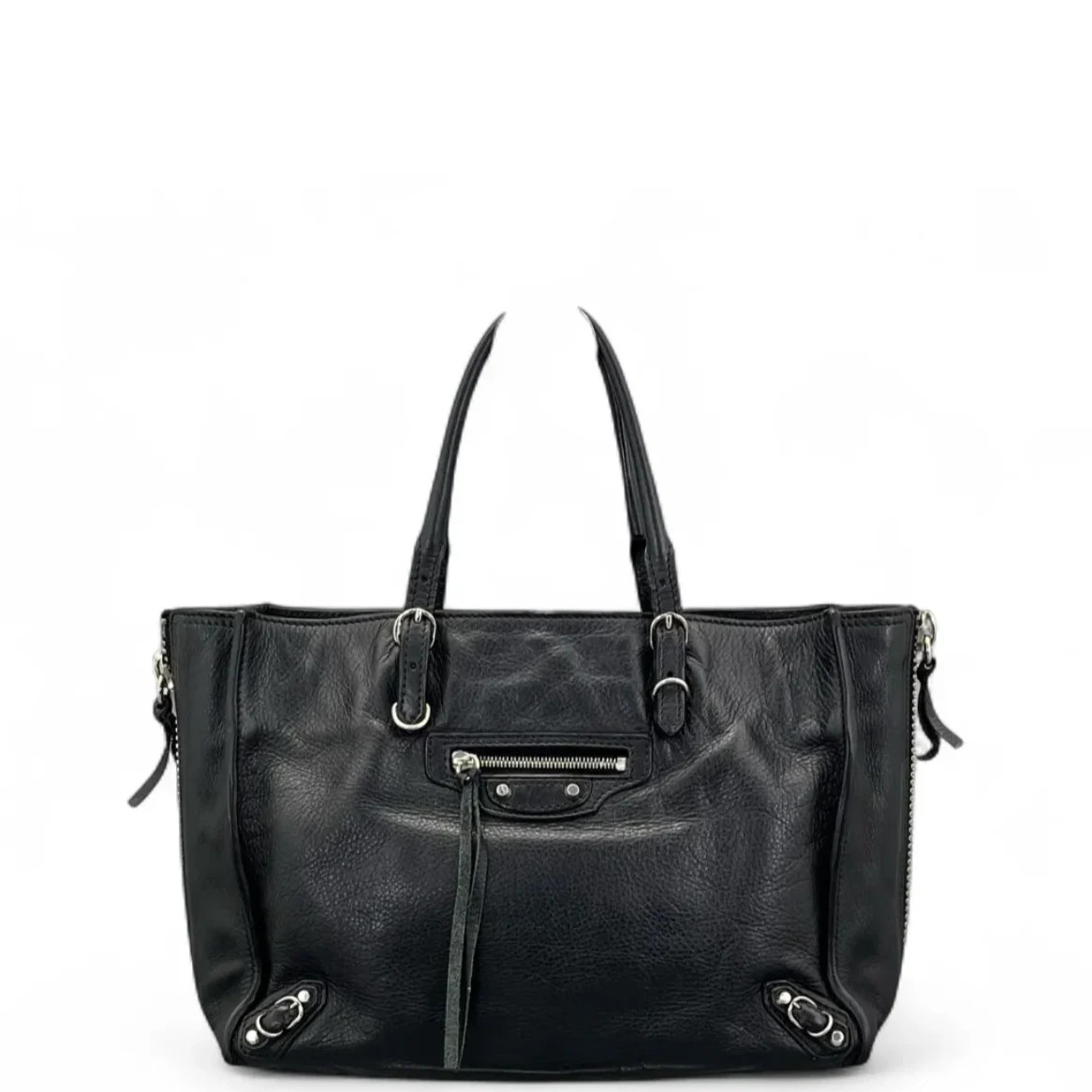 Balenciaga Studded Papier A6 Zip Around Tote Grained Calfskin (ym051426e9r)