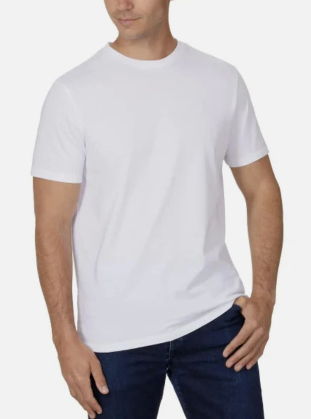 Calvin Klein Men’s Crew Neck Short Sleeve Dress Tee Shirt Medium,Brilliant White