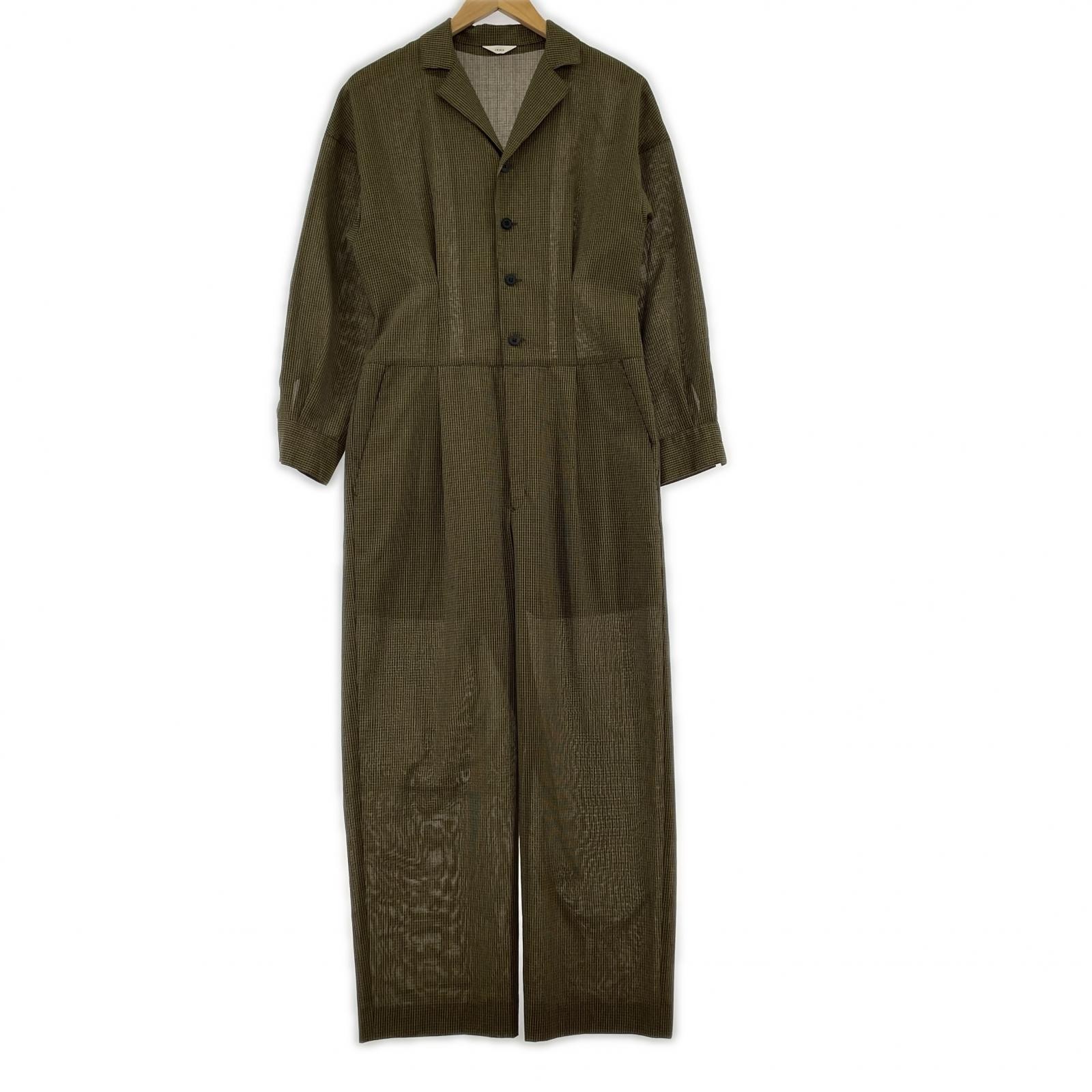 IENA Checkered All-in-One 19-040-900-5080-3-0Overall size36/Brown made in japan