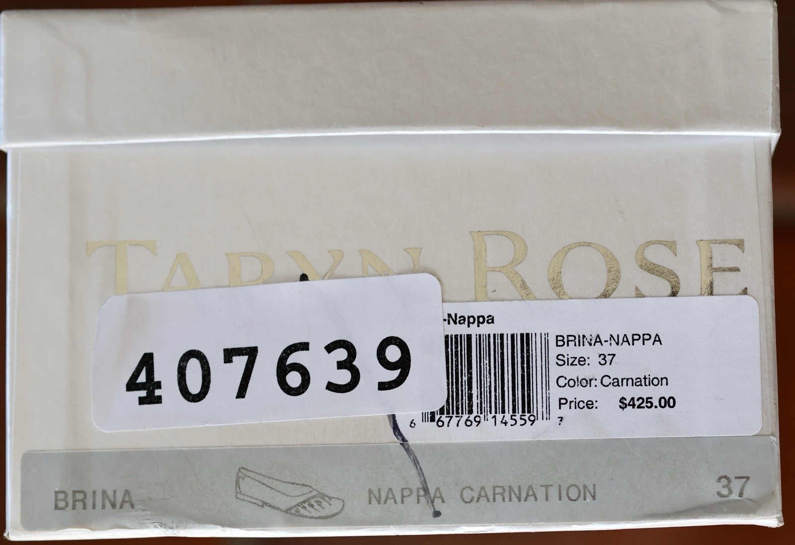 Taryn Rose Brina leather flats size 37 carnation pink