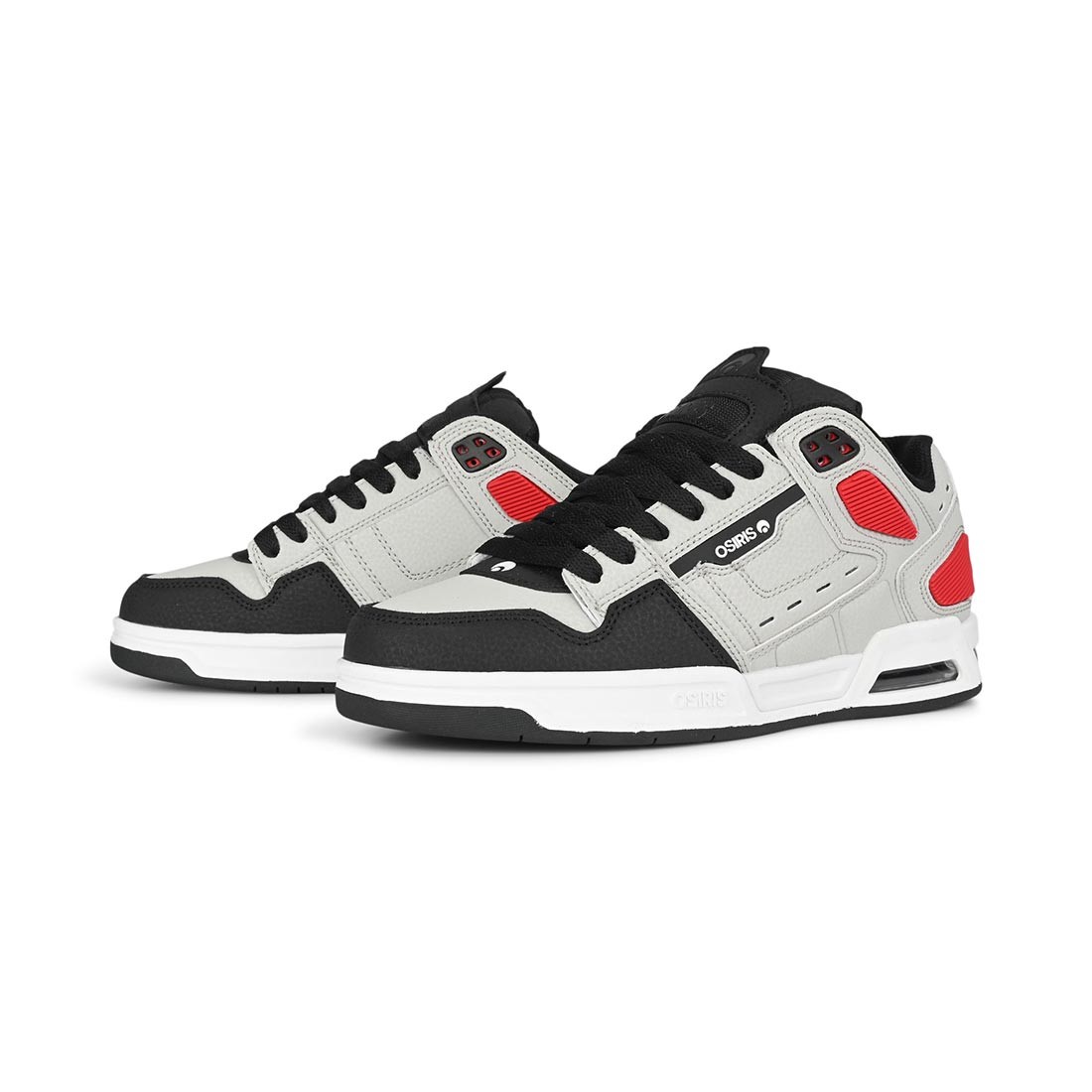 Osiris Peril Skate Shoes – Grey/Black/Red
