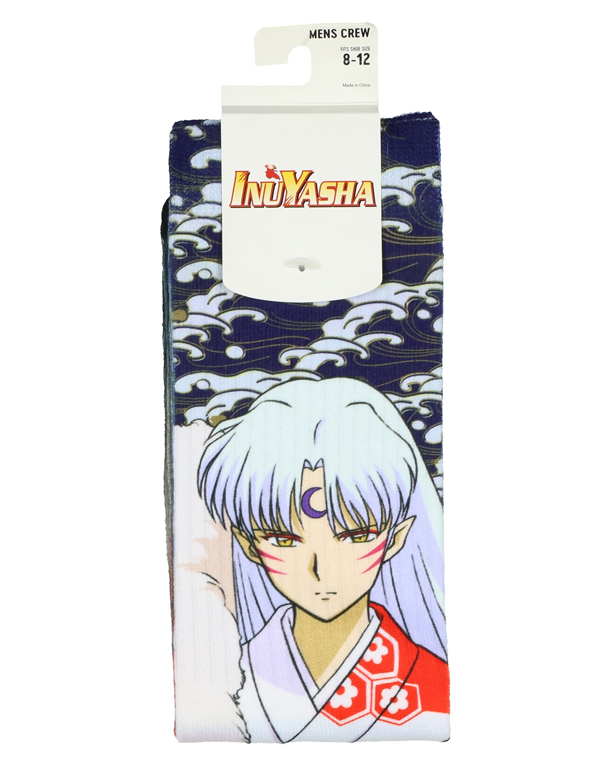 InuYasha Men’s Sesshomaru & Inuyasha Sublimation Crew Socks 1 Pair (10-13)