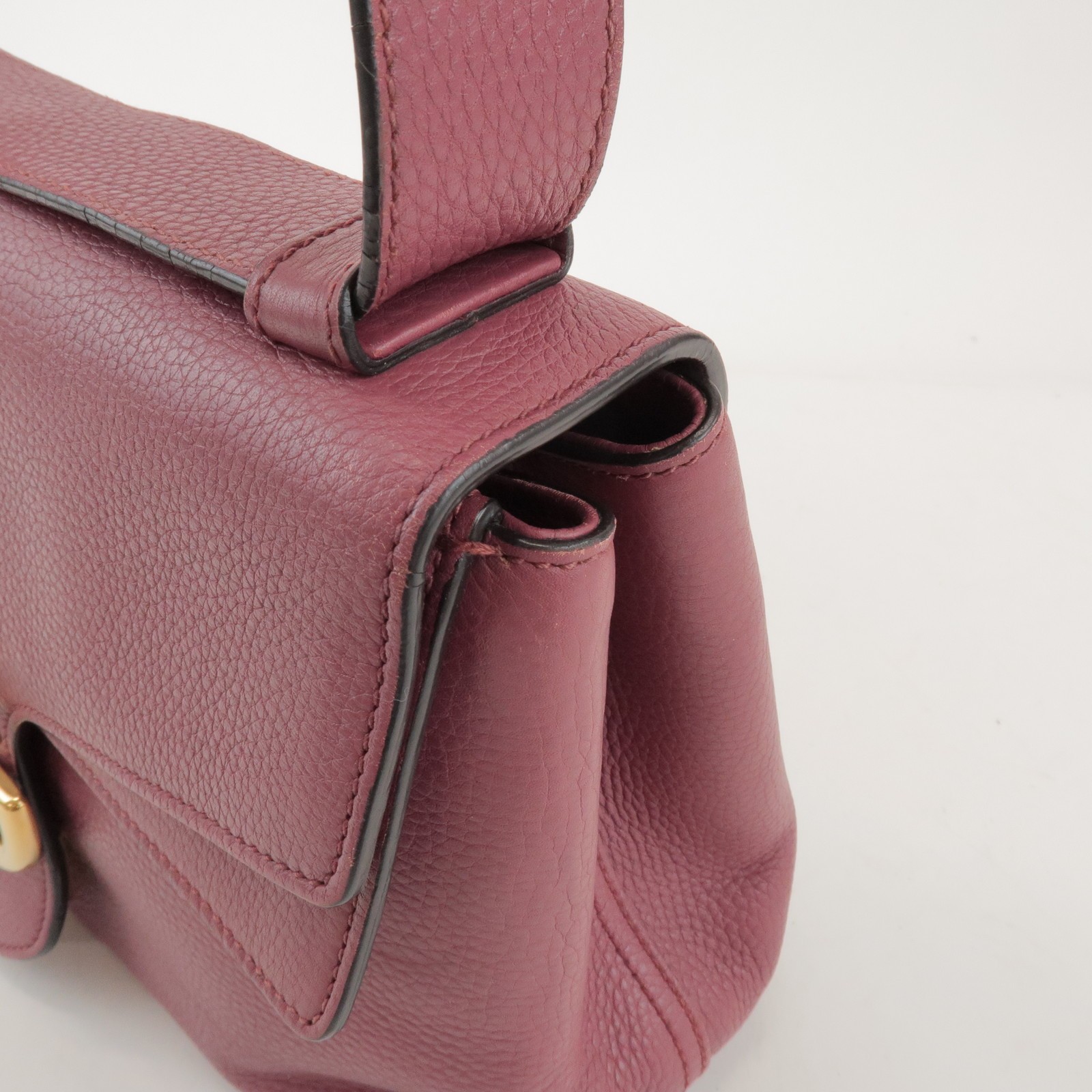 GUCCI GG Marmont Leather Shoulder Bag Rose Pink 401173 Authentic Used F/S