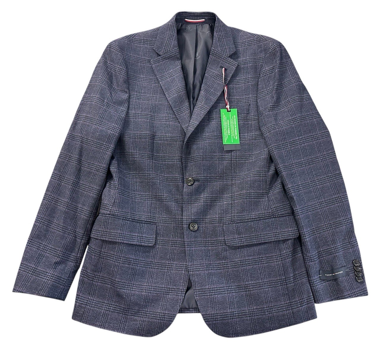 NEW Tommy Hilfiger Mens Conrad Modern Fit Plaid Sport Coat Blue Size 38R NWT