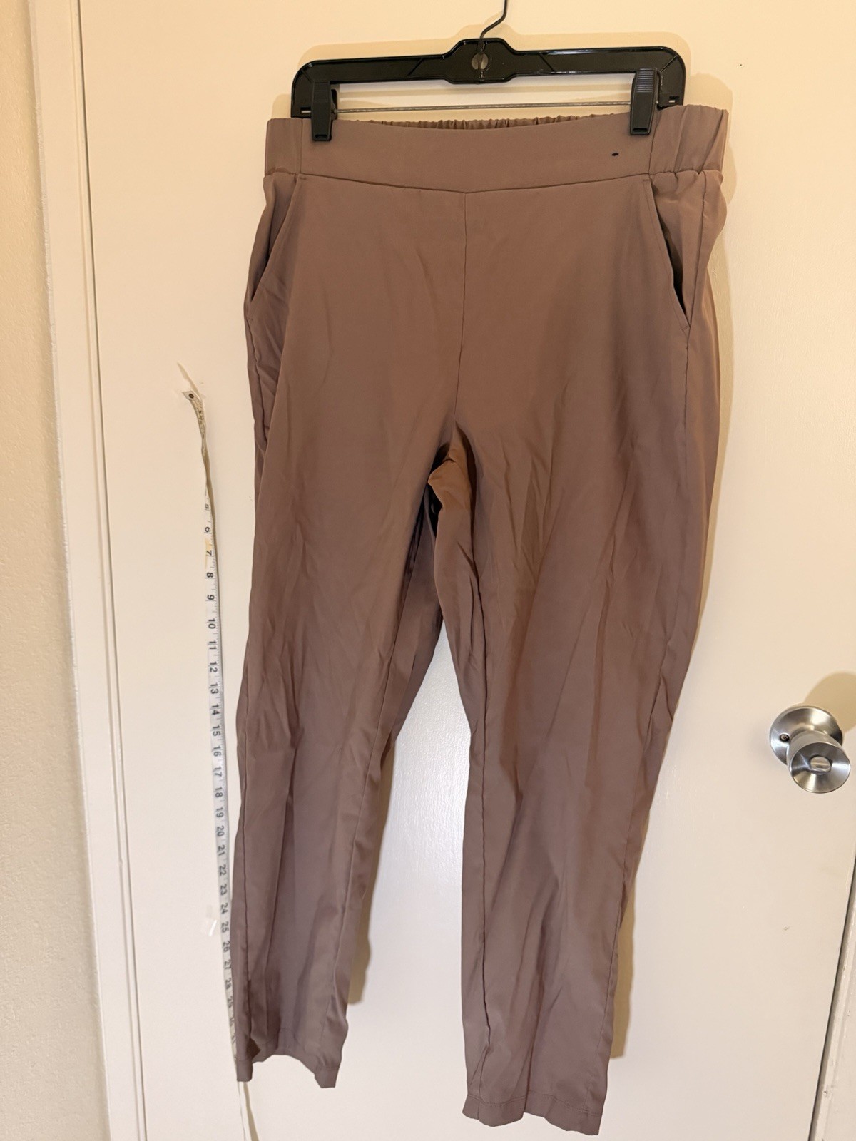 Modern Ambition Women’s Brown Knit Dress Pants Tapered Stretch Pockets M