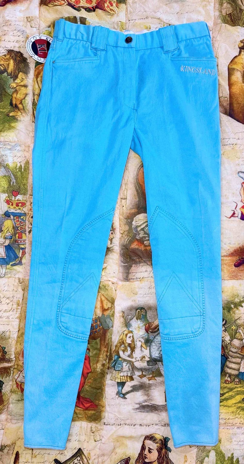Kingsland Kelly Dip Dye Ocean Spray Bling Riding Breeches Size EU 34 US 24 NWT