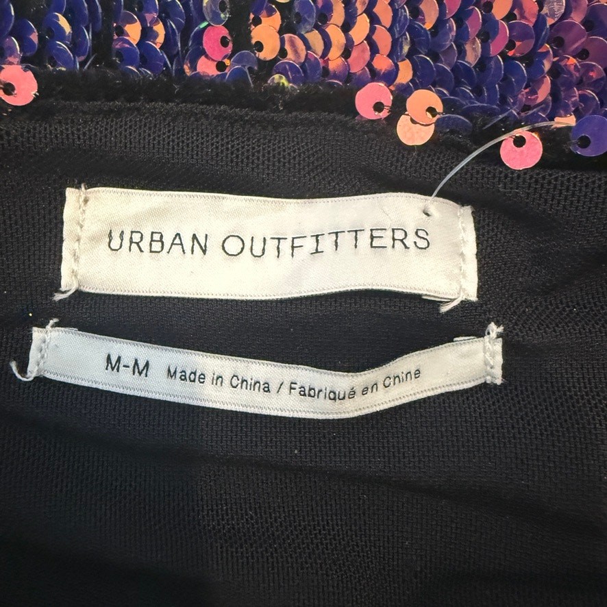 Urban Outfitters medium multicolor sequin velvet tube top TS 3289