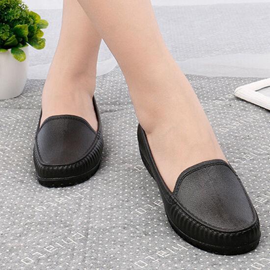 Womens Nurse Work Shoes Plastic kitchen Rainshoes Slip-On Waterproof Flats Size