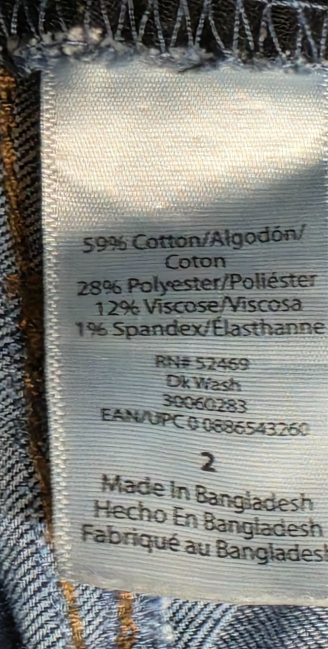Sophia Vergara Melisa Flare Button Fly Dark Wash Mid Rise Stretch Jeans 2 26×33