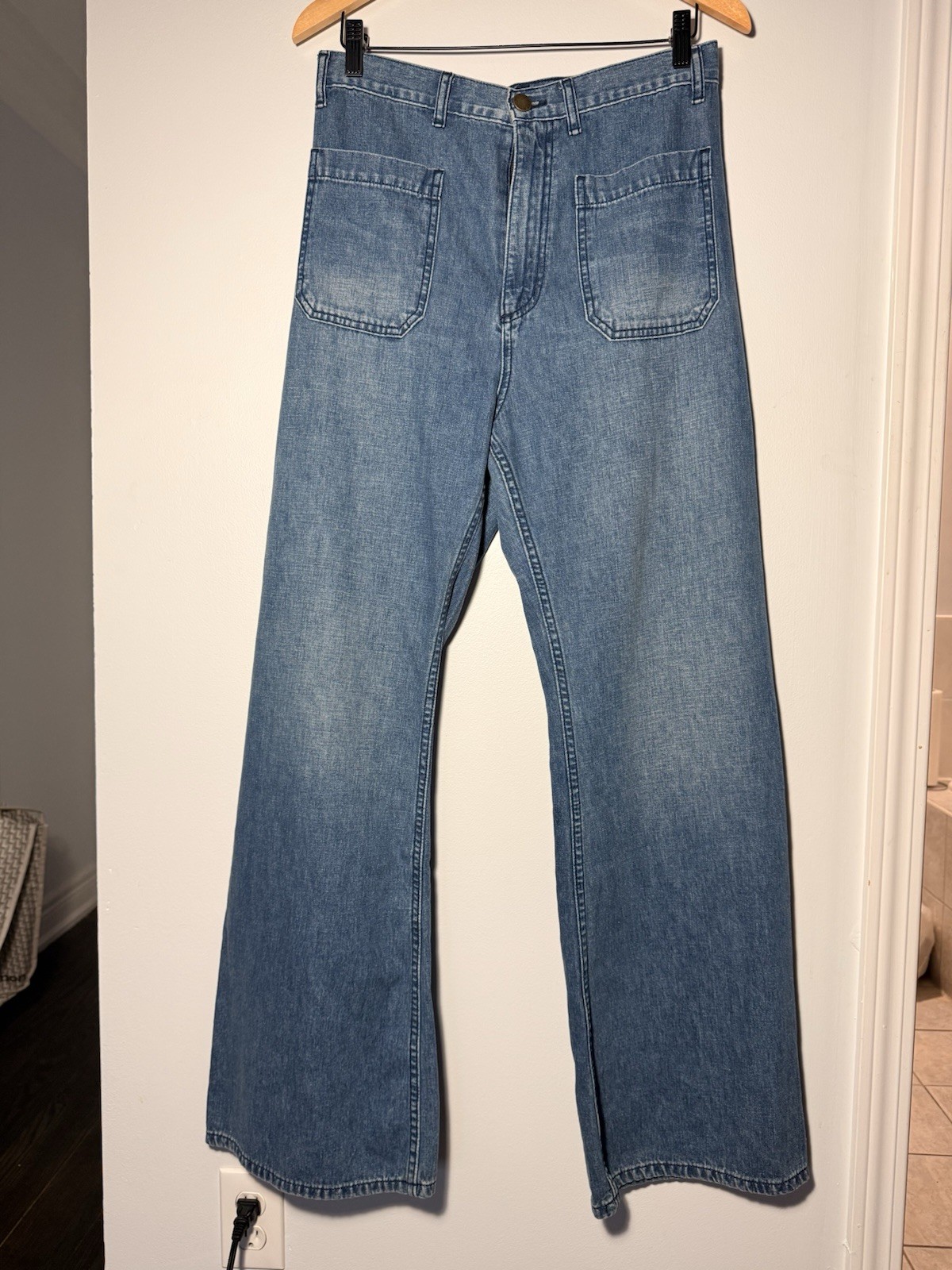 THE GREAT. DENIM THE DOCK JEAN MARINA WASH SIZE 28