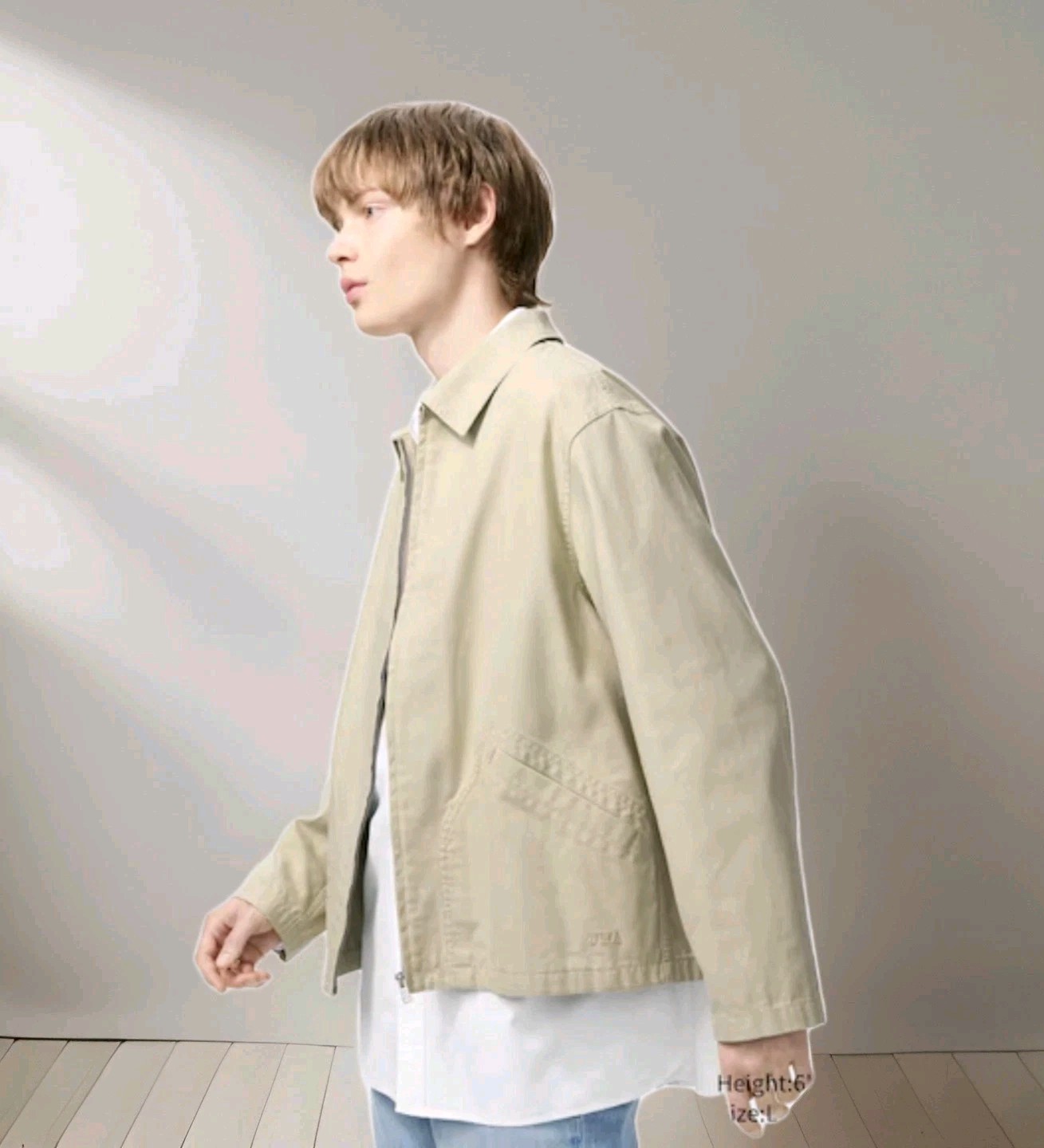 Uniqlo JW Anderson Zip-Up Blouson Jacket | Biege M | New