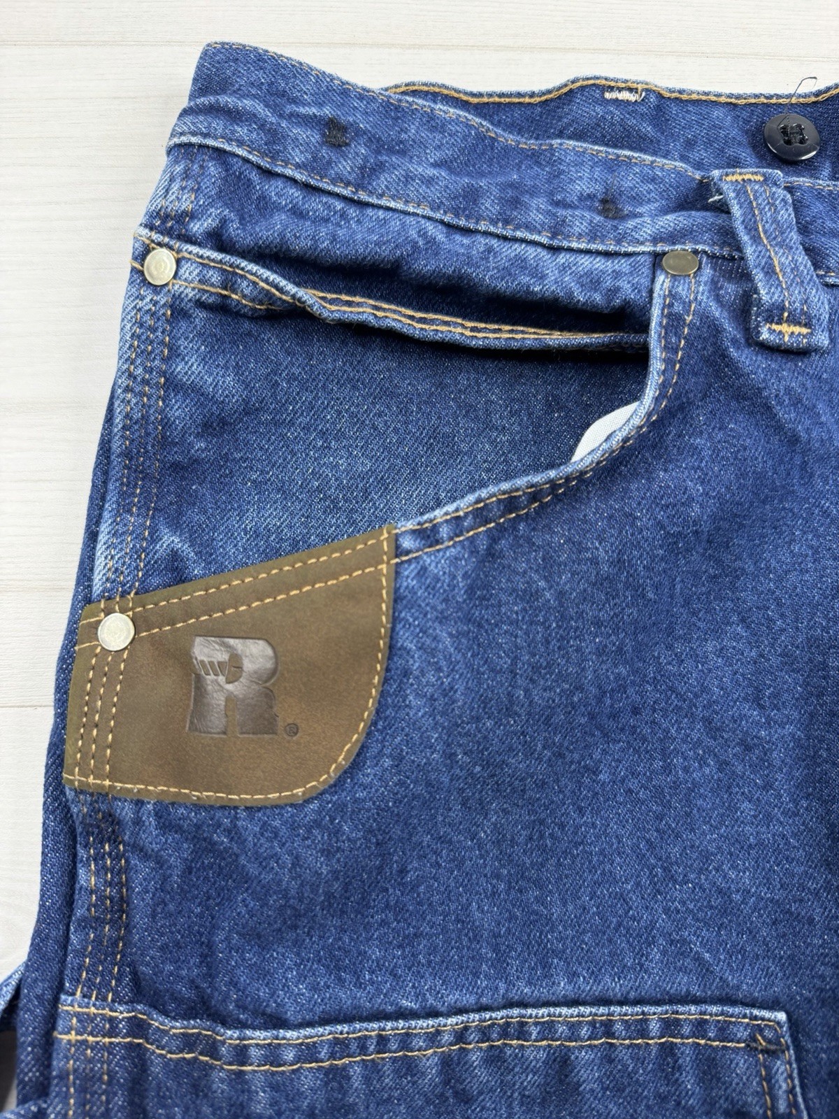 Wrangler Riggs Workwear Jeans Denim Carpenter Double Knee Hammer Loop Mens 32×32