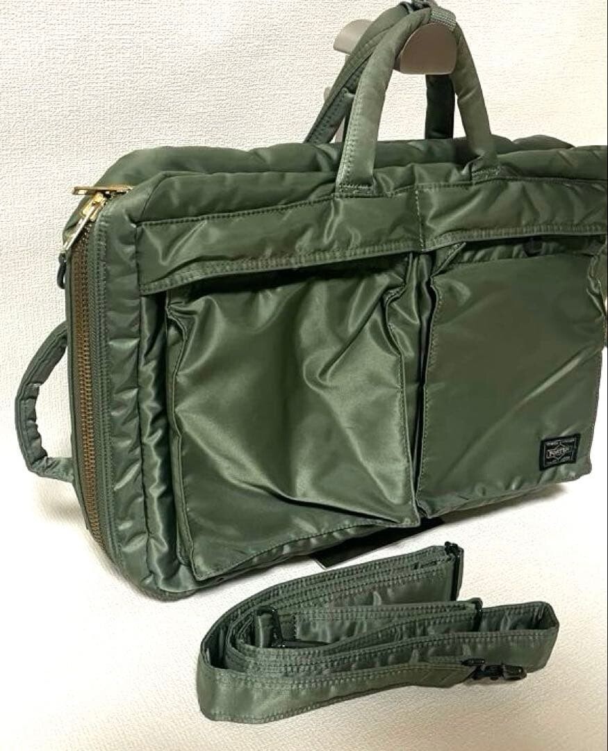 Porter Tanker 3Way Briefcase Sage Green B4 15L PC Bag 622 26107 New Tanker