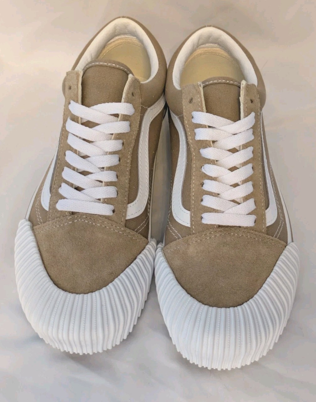 VANS Old Skool Incense Suede & Canvas Beige Sneakers w/ Rugged Rubber Toe…