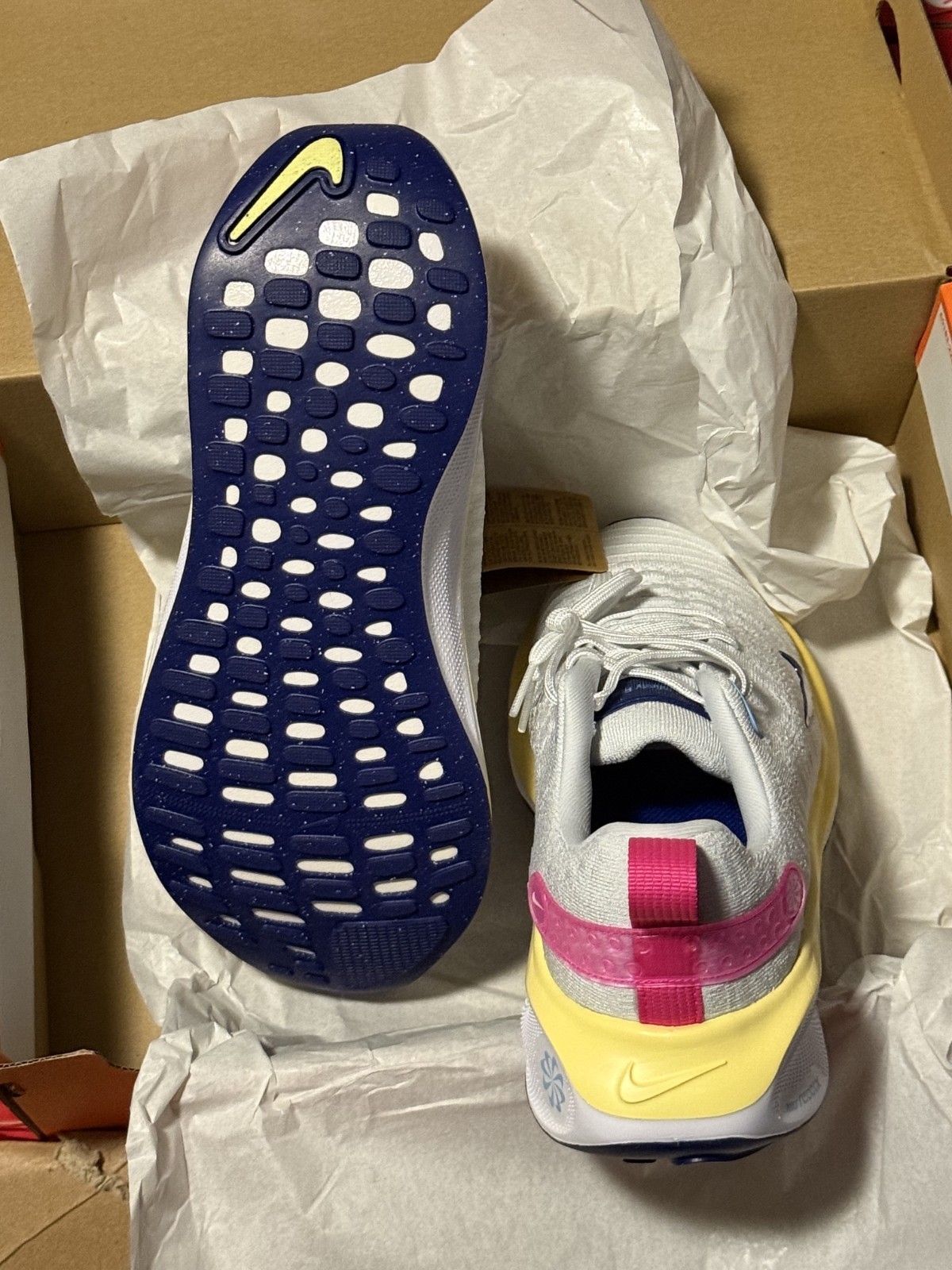 Nike Women’s ReactX Infinity Run 4 Running Shoes Photon Dust Royal Pink SZ 10 US