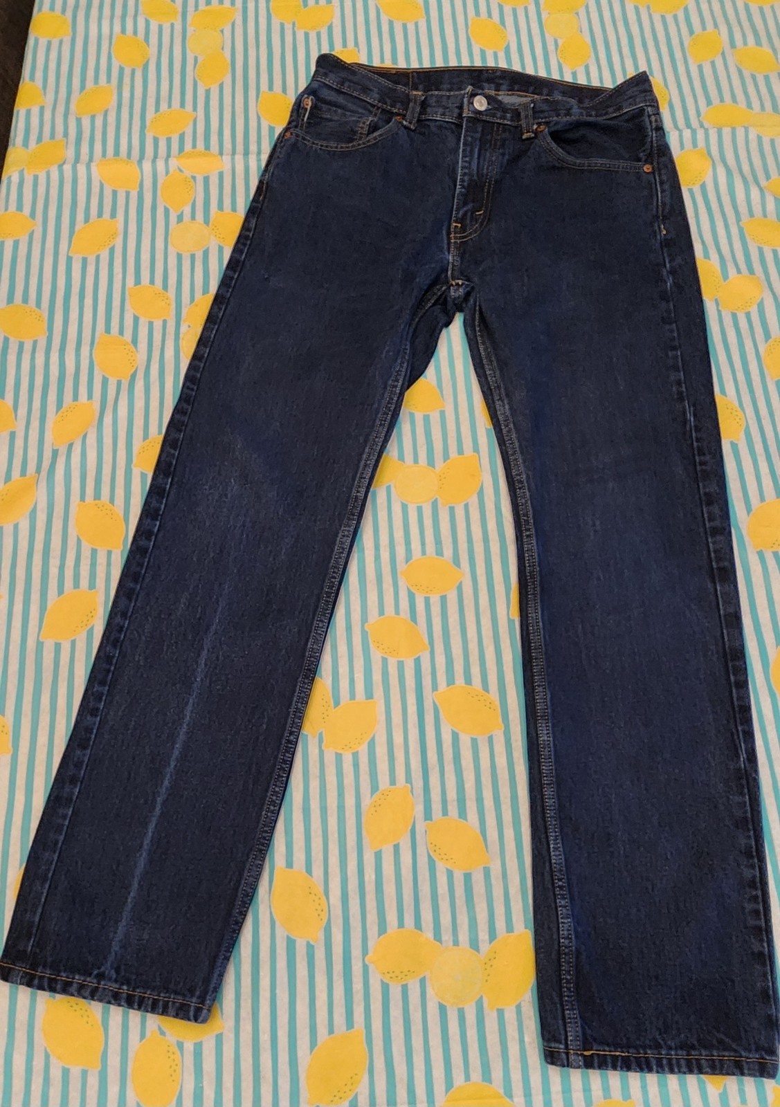 Levi’s 505 Dark Blue Straight-Leg Jeans (W33 x L32)