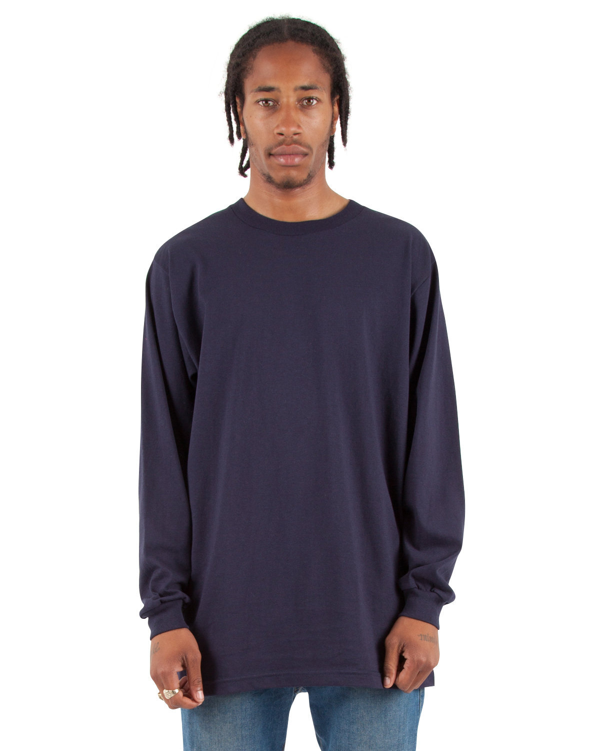 Shaka Wear Active Long Sleeve Plain Casual Crew Neck T-Shirt SM-3X