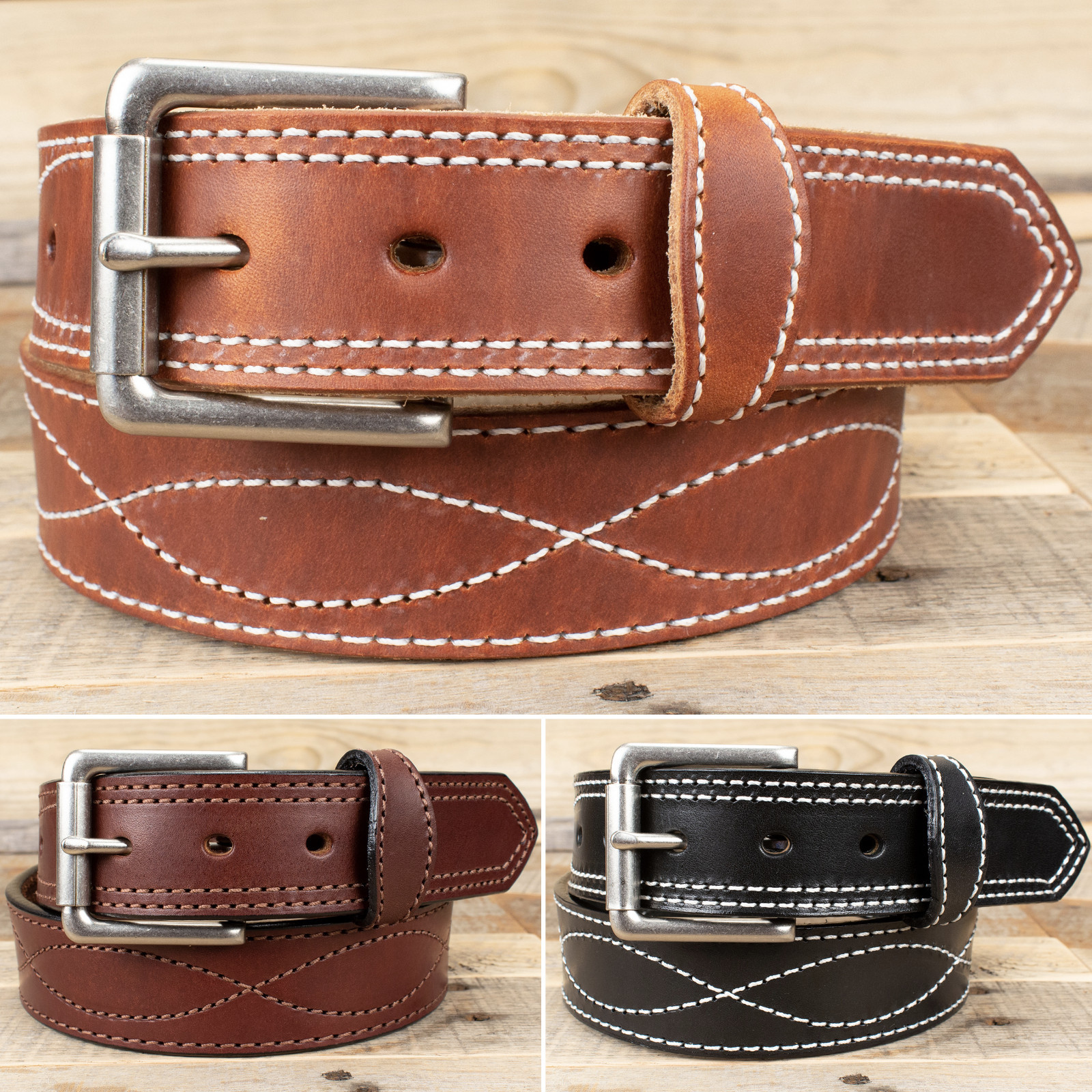 Amish Handmade Heavy Duty Work Tool Belt with Figure 8 Stitching – Yoder Leather