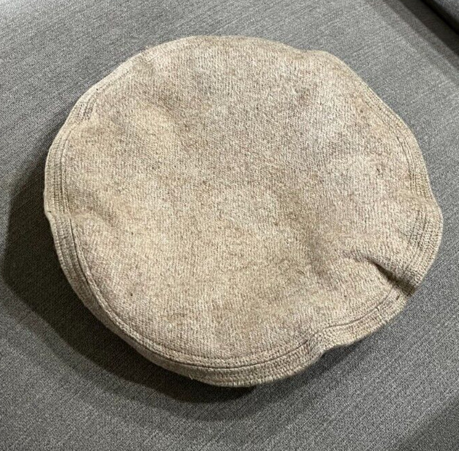 Afghan Pakistan Chitrali Pashtun Tribal Pakol Cap Kufi Topi Hat ivory/vanilla