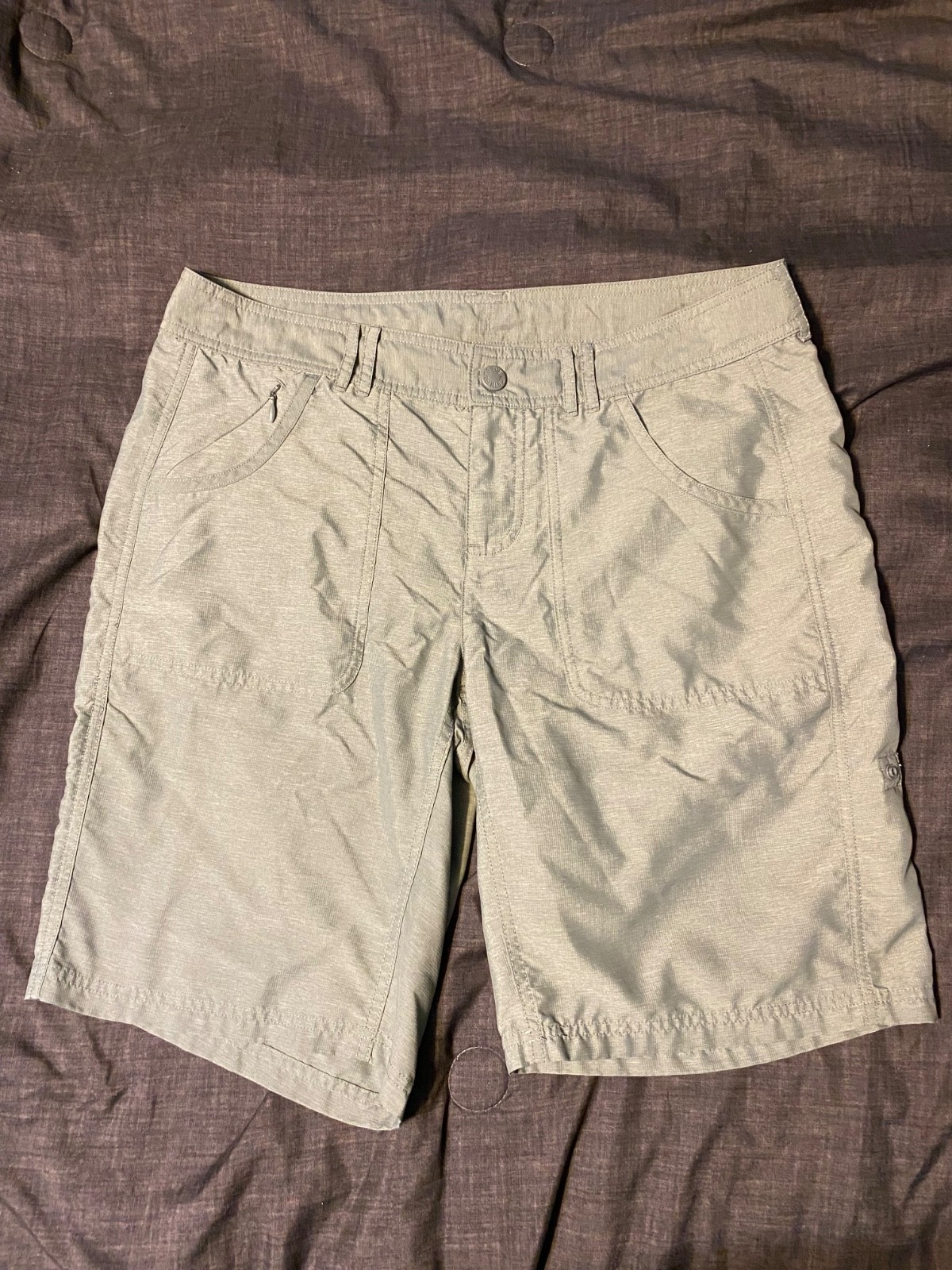 North Face Horizon 2.0 Roll Up Womens SZ 10 Gray Nylon Blend Hiking Shorts