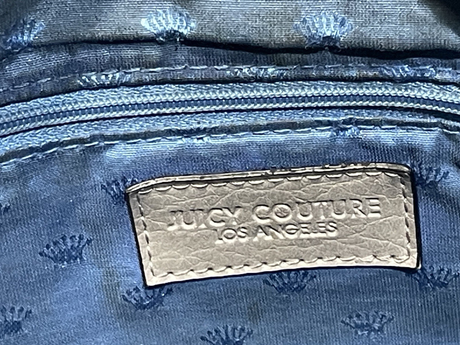JUICY COUTURE GRETA FLAP CROSSBODY GRAY LEATHER
